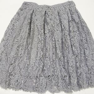 Lacy Gray Midi Skirt